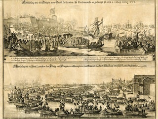 1029 The Queen of Great Britain arriving in Portsmouth 25 May 1662 & The Arrival in London of the...