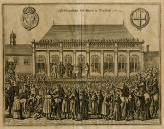 1030 The Beheading of the King of England; Enthauptung des Königs in England. Matthäus Merian
