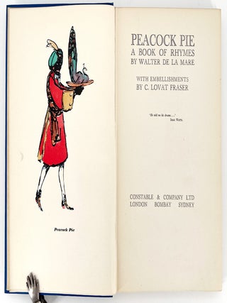 1057 Peacock Pies: A Book of Rhymes; with embellishments by C. Lovat Fraser. Walter De la Mare