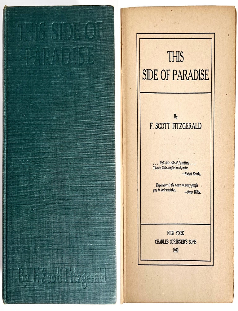 1062 This Side of Paradise. F. Scott Fitzgerald.