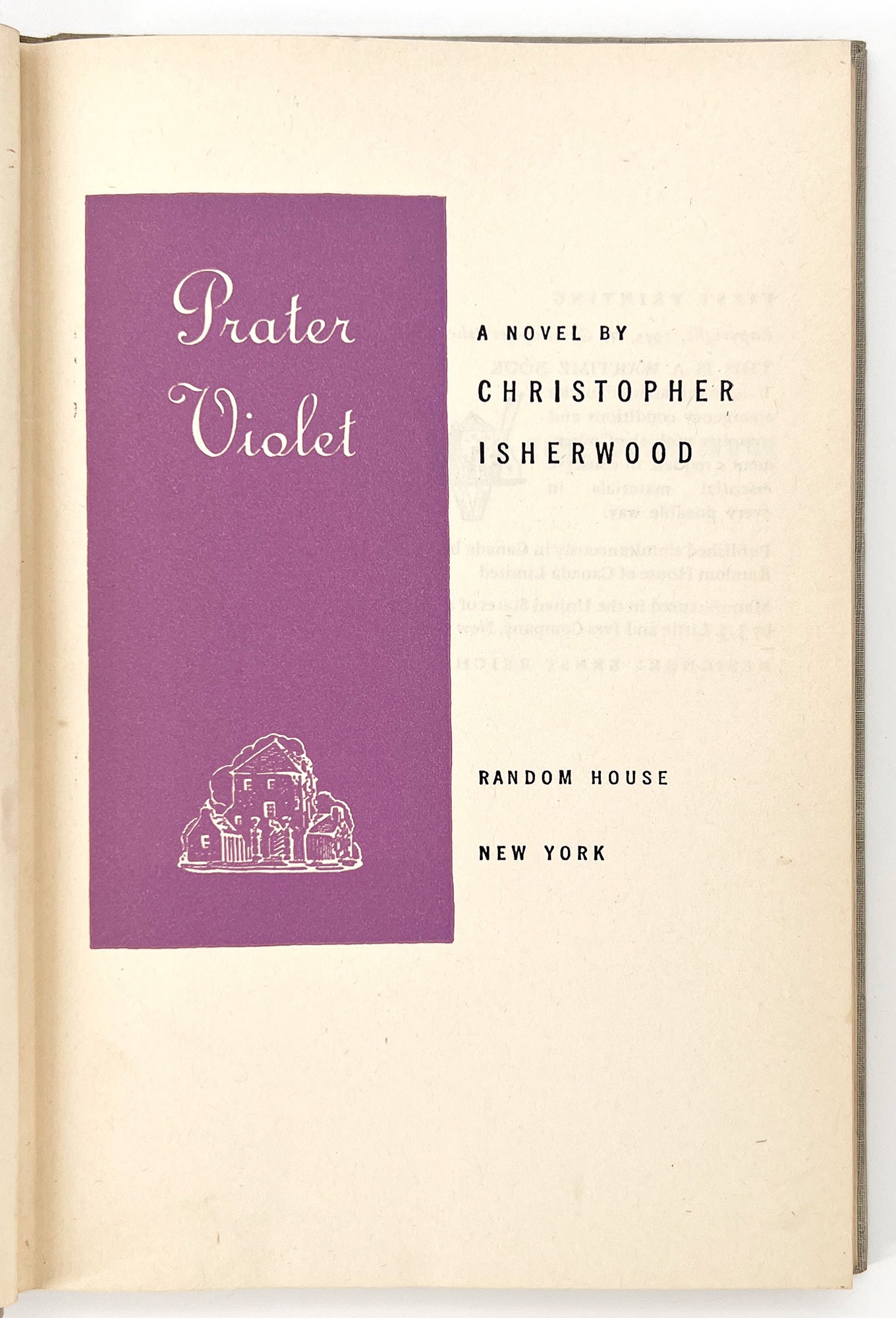Prater Violet | Christopher Isherwood | First Edition, First Printing