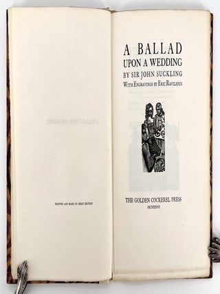 A Ballad Upon a Wedding; With Engravings by Eric Ravilious