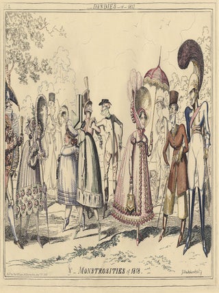 107 Dandies-of-1817, from Monstrosities. George Cruikshank