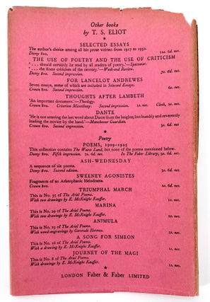 After Strange Gods; A Primer of Modern Heresy. The Page-Barbour Lectures at the University of Virginia.