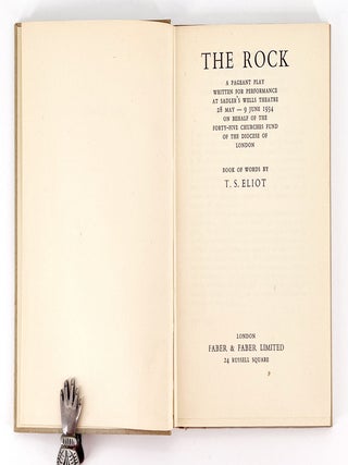 The Rock; A Pageant Play Written for Performance on Behalf of the Forty-Five Churches Fund of the Diocese of London