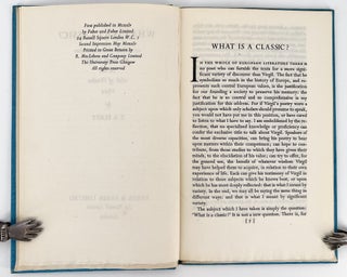 What is a Classic?; An address delivered before the Virgil Society on the 16th of October 1944