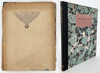 1132 On Typefaces; Examples of the use of Type for the Printing of Books. Stanley Morison