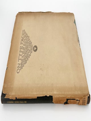On Typefaces; Examples of the use of Type for the Printing of Books...