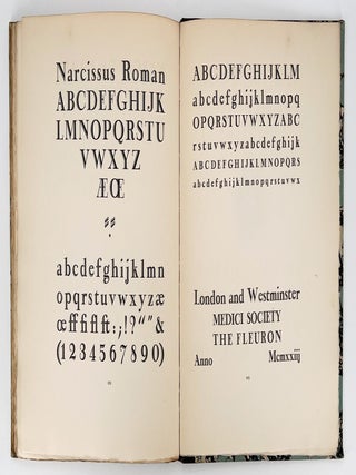 On Typefaces; Examples of the use of Type for the Printing of Books...