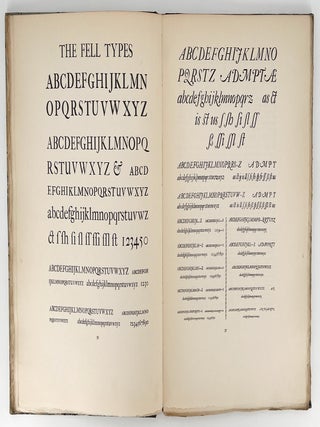 On Typefaces; Examples of the use of Type for the Printing of Books...