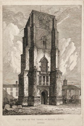1142 N.W. View Of The Tower of Beccles Church, Suffolk. 18th Century English School