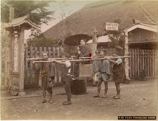 1152 Japan – Geisha, Kago Travelling Chair. Original Photograph / Photographer unattributed