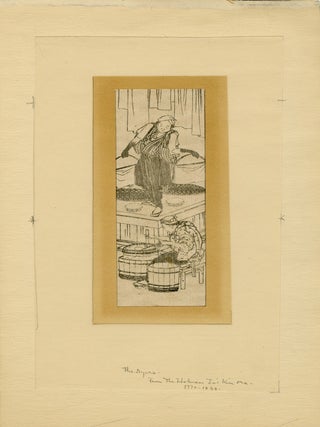 Dyeing paper.