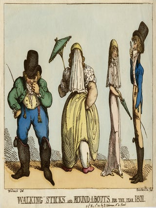 1216 Walking Sticks and Round-A-Bouts. For the Year 1801. Thomas Rowlandson, after George...
