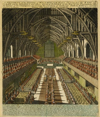 1223 A Prospect of the Inside of Westminster Hall; The Grand Coronation Banquet of King George IV...