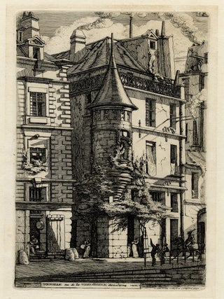 1230 Tourelle, Rue de la Tixéranderie démolie en 1851. Charles Meryon