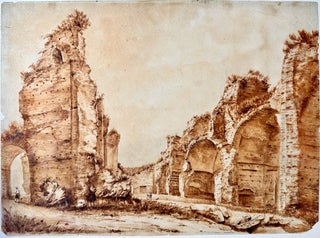 1238 Baths at Caracalla, Rome. 19th century English School