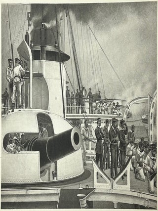 1245 Deck of a Man o' War; Le Vauban (cuirassé). Paul-Léon Jazet