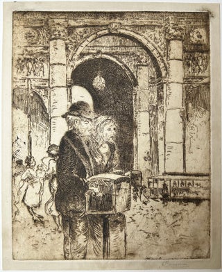 1250 Organ Grinder and Beggar. French School 19th Century