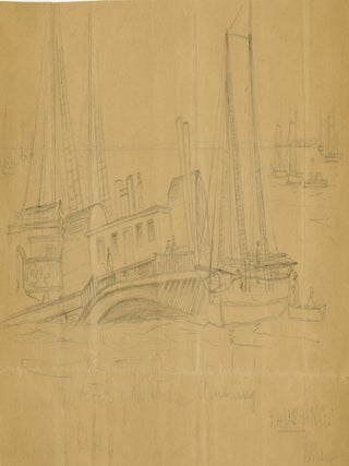 1323 Raising the wreck of the steamer Flushing at Hampton Roads, Virginia. Angelo Wiser