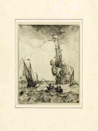 Shipping on the IJ, Amsterdam in the background.