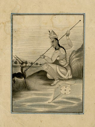 Empress Nur Jahan hunting an Indian Gazelle.