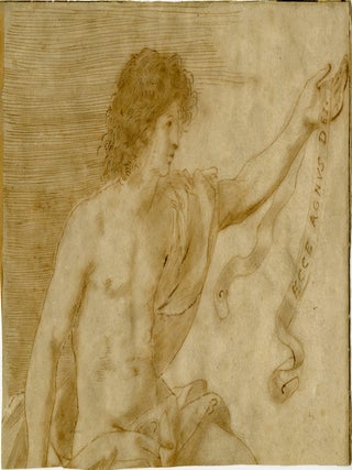 1407 St. John the Baptist in the wilderness; Ecce Agnus Dei (Behold the Lamb of God). Giovanni...