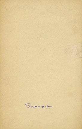 Study of an architectural ornament with an owl and a trumpet-shaped bloom.
