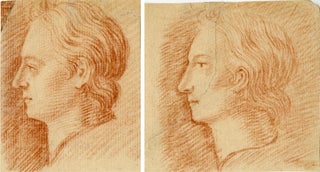 1411 A pair of portraits in profile (2 works). 18th century English School