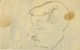 1421 Profile of a moustached man. Henri Toulouse-Lautrec, follower of