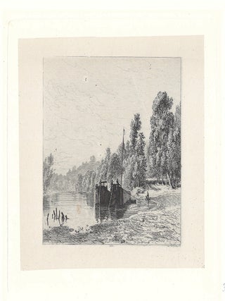 Bords d'une rivière avec deux bateaux