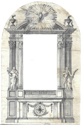 1444 Design for a large wooden confessional. Fantoni Workshop