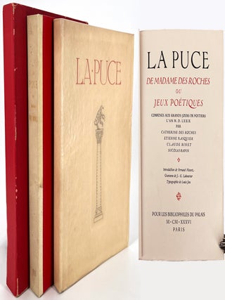 1450 La Puce de Madame Des Roches; ou Jeux poétiques composés aux grands jours de Poitiers ,...