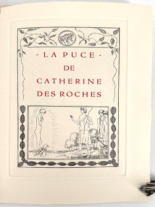 La Puce de Madame Des Roches; ou Jeux poétiques composés aux grands jours de Poitiers , l'an MDLXXIX , par Catherine des Roches
