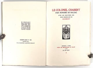 1451 Le Colonel Chabert. Honoré de. Dignimont Balzac, André