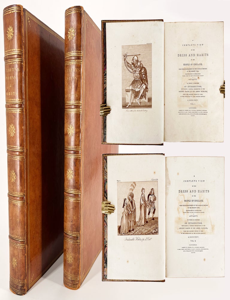 1476 A Complete View of the Dress and Habits of the People of England; from the establishment of the Saxons in Britain to the present time, illustrated by engravings taken from the most authentic remains of Antiquity. Joseph Strutt.