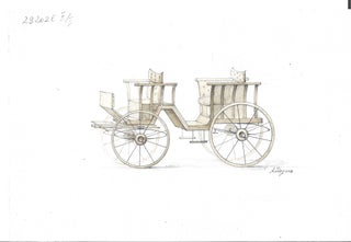 1483 Kutschen (carriages); Group of four designs for hansom cabs. A. Jürgens