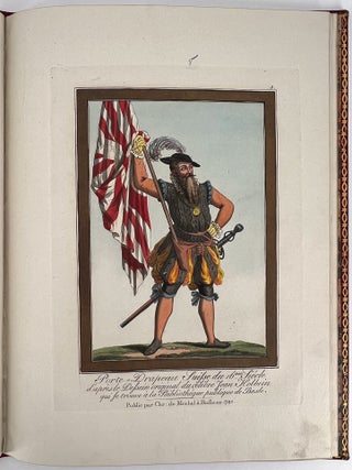 Recueil de XII costumes suisses civils et militaires, hommes et femmes, du seizième siècle. Gravés d'après les dessins originaux du célèbre Jean Holbein, qui se trouvent à la bibliotèque publique de la ville de Basle