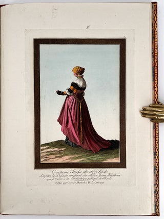 Recueil de XII costumes suisses civils et militaires, hommes et femmes, du seizième siècle. Gravés d'après les dessins originaux du célèbre Jean Holbein, qui se trouvent à la bibliotèque publique de la ville de Basle