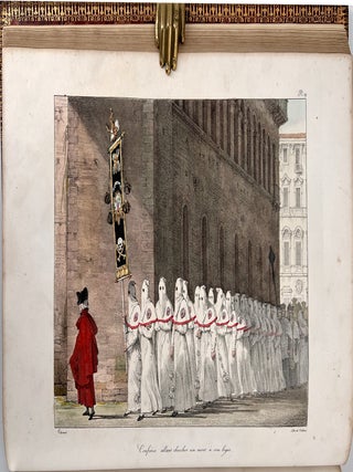 Un an à Rome et dans ses environs; Recueil de dessins lithographiés, représentant les costumes, les usages et le cérémonies civiles et religieuses des états romains, et généralement tout ce qu'on y voit de remarquable pendant le cours d'une année.
