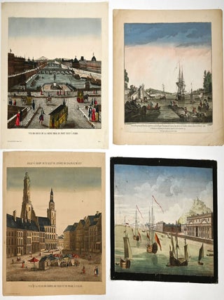 1549 Four 18th Century Optical views of Paris etc