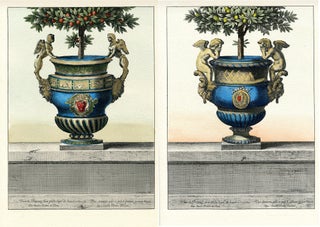 1575 Bronze Urns with Citrus Trees, 2 prints. Claude Ballin, after
