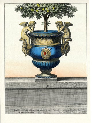 Bronze Urns with Citrus Trees, 2 prints