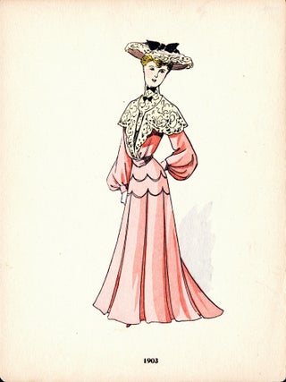 Group of 13 hand-colored English and Continental fashion plates and costume designs.