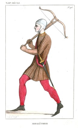 1599 Costume design for a 13th century Arbalétrier. Léopold Mussard
