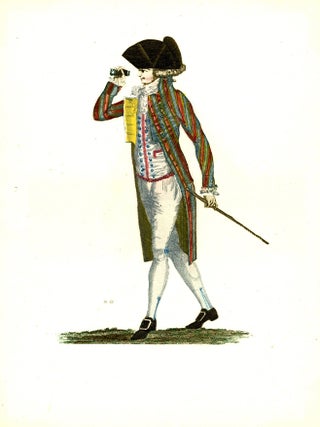 Eight 18th century-era fashion plates from the portfolio Modes, by Madeleine Connat.