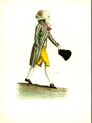 Eight 18th century-era fashion plates from the portfolio Modes, by Madeleine Connat.