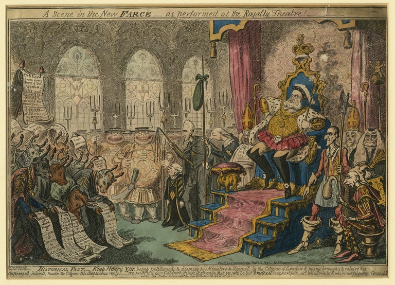 164 A Scene in the New Farce — as performed at the Royalty Theater. George Cruikshank.