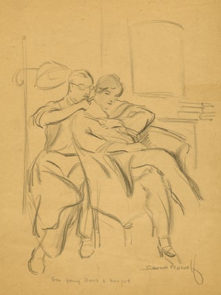 1673 Gin giving Doris a hair cut. Edward Caswell