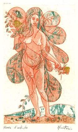 Leaves of Love- Orange Lady (plus a signed and numbered trial proof after cancellation of Mermaid); Two proof prints.